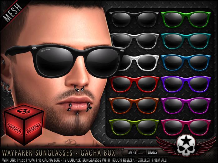 = REBELLION = WAYFARER SUNGLASSES - GACHA (PURPLE)