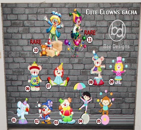 BD/Inkme Cute clowns gacha 11 RARE