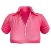 EVIE - ActiveBabe - Polo Crop Top - Pink
