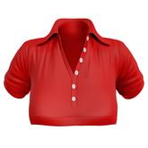 EVIE - ActiveBabe - Polo Crop Top - Red