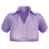 EVIE - ActiveBabe - Polo Crop Top - Lilla