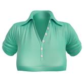 EVIE - ActiveBabe - Polo Crop Top - Mint