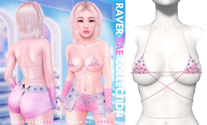 Rebelpill - Raver Bae Collection Bra Baby Pink