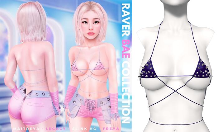 Rebelpill - Raver Bae Collection Bra Uniform Blue