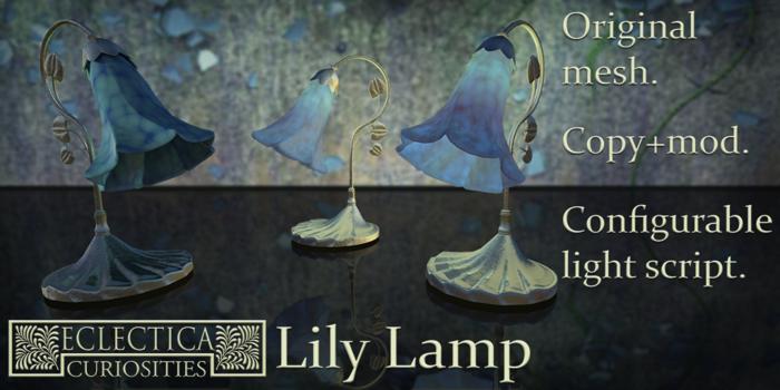 Eclectica Curiosities Lily Lamp- turquoise