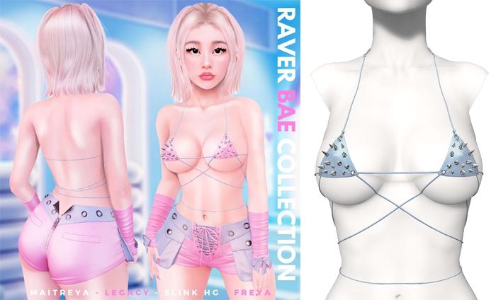 Rebelpill - Raver Bae Collection Bra Baby Blue
