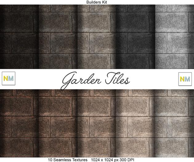 Garden Tiles Builders Kit 10 Seamless Textures NM