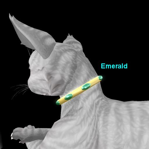-wWw- Cat Collar - Emerald (ADD & CLICK to unpack)