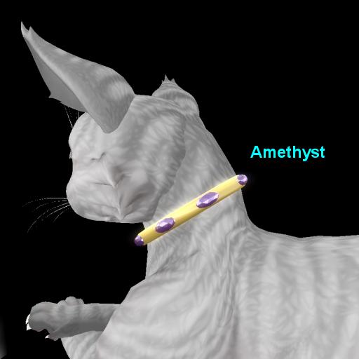 amethyst cat collar