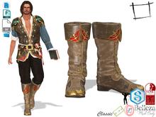 Dae Obj FBX Men's Medieval Pirate Boots Slink Male, Belleza Jake, Signature Gianni