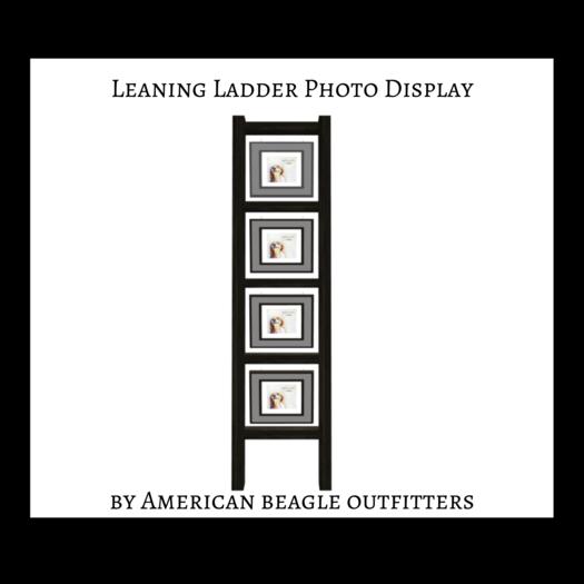 ABO - Leaning Ladder Photo display -  mahogany