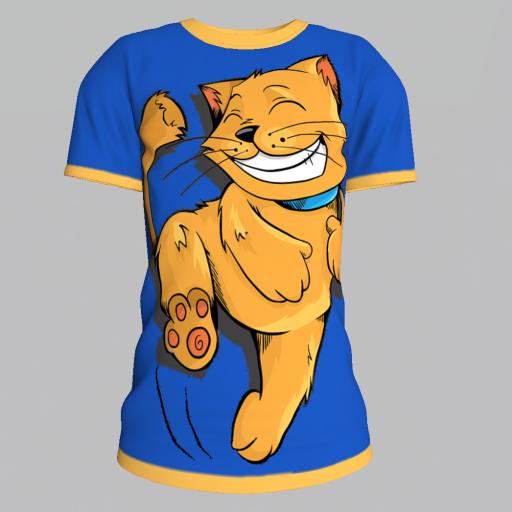 Looking Good T-Shirt Cat blue for tweenster body