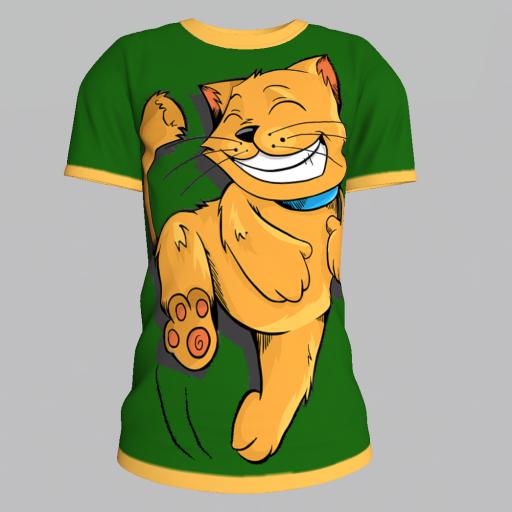 Looking Good T-Shirt Cat green for tweenster body