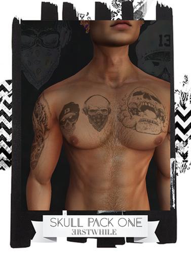 erstwhile // SKULL PACK 1 Tattoos HUD [ADD THIS]