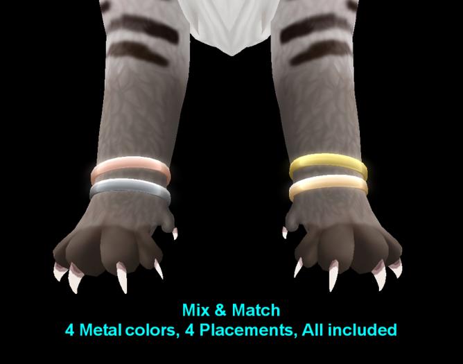 -wWw- Cat Bangles - Plain (Gold/Silver/Copper/Bronze)