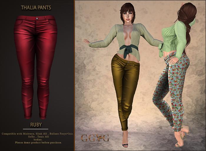 GGVG THALIA PANTS RUBY