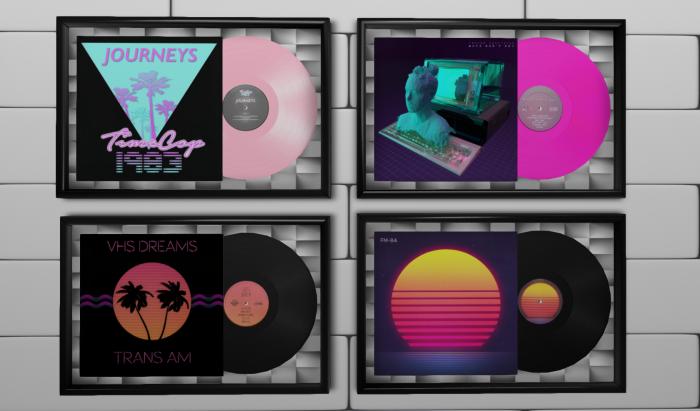 Framed Vinyl Synthwave Pack 1