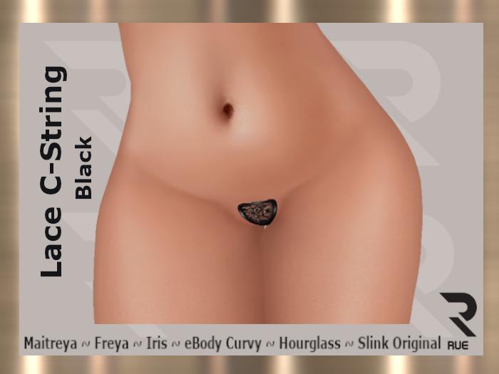 :: RUE :: Lace C-String -Black