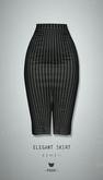 -Pixicat- Elegant Skirt (PinStripeBlack)