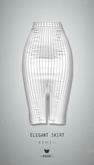 -Pixicat- Elegant Skirt (PinStripeWhite)