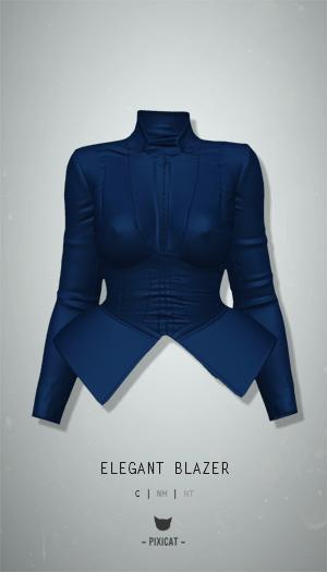-Pixicat- Elegant Blazer (Blue)