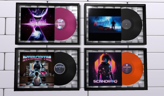 Framed Vinyl Synthwave Pack 2