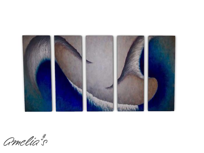 Amelia's 5 Panel Canvas-Abstract Wave Crest (Boxed)