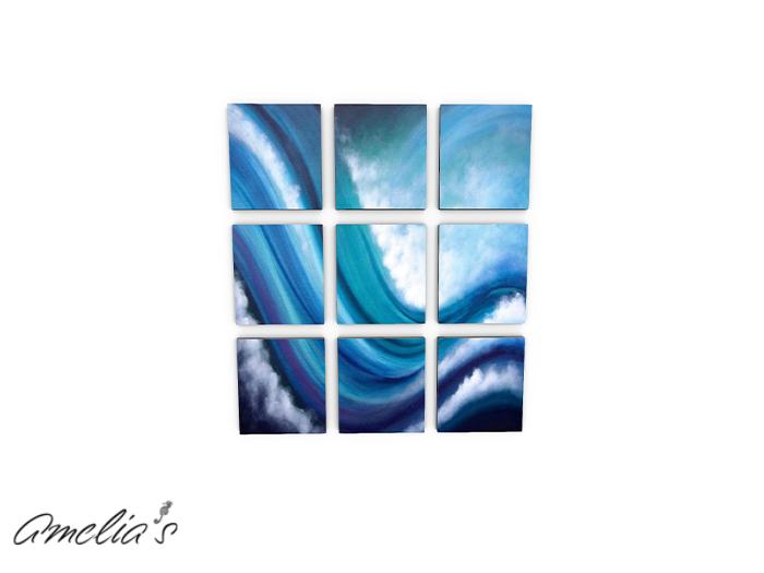 Amelia's 9 Panel Canvas-Abstract Surf (Boxed)