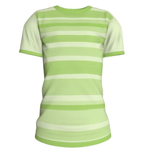 Looking Good T-Shirt stripes lightgreen for tweenster body