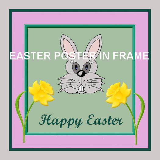 Easter poster in frame