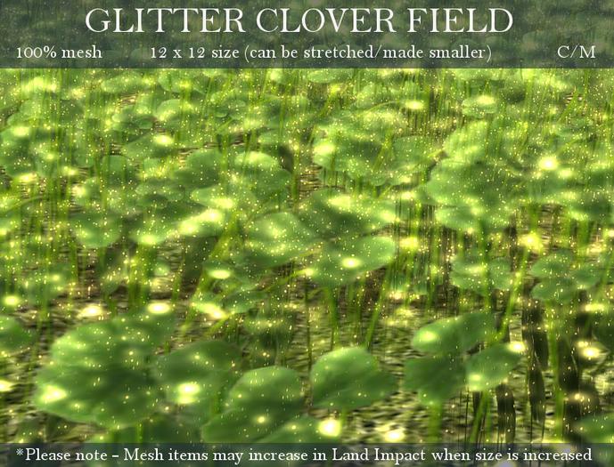 LOVE - GLITTER CLOVER FIELD