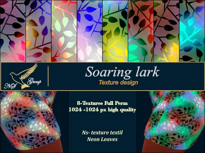 Ns- texture textil Neon Leaves