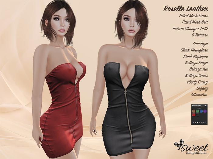 ST :: Roselle Dress for Maitreya, Slink (P, H), Belleza (V, I, F), eBody, (C), Altamura, Legacy. 6 Text HUD.