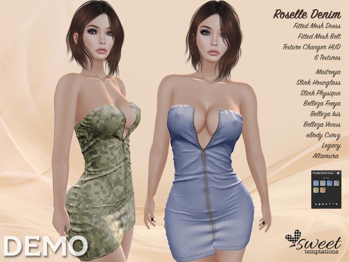 Sweet Temptations :: Roselle Denim Dress Demo