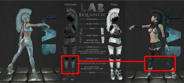 [LAB737] Equinox Lower Legs Obsidian