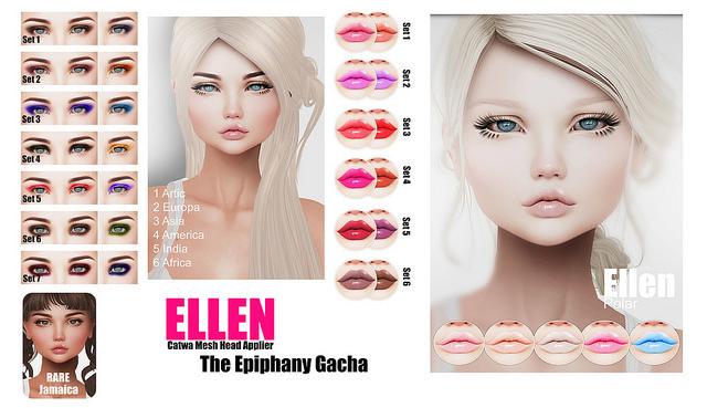 Glam Affair - Ellen Lipstick  for Catwa Heads - SET 1
