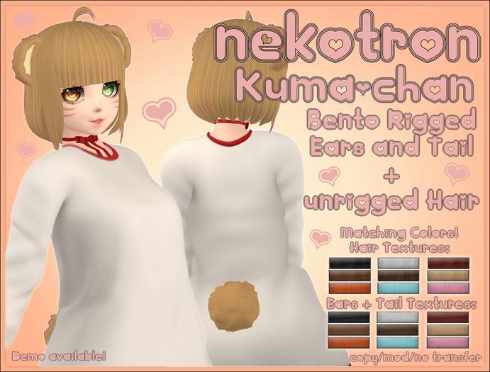 [Nekotron] Kuma-chan (Bento Ears + Tail and Hair)