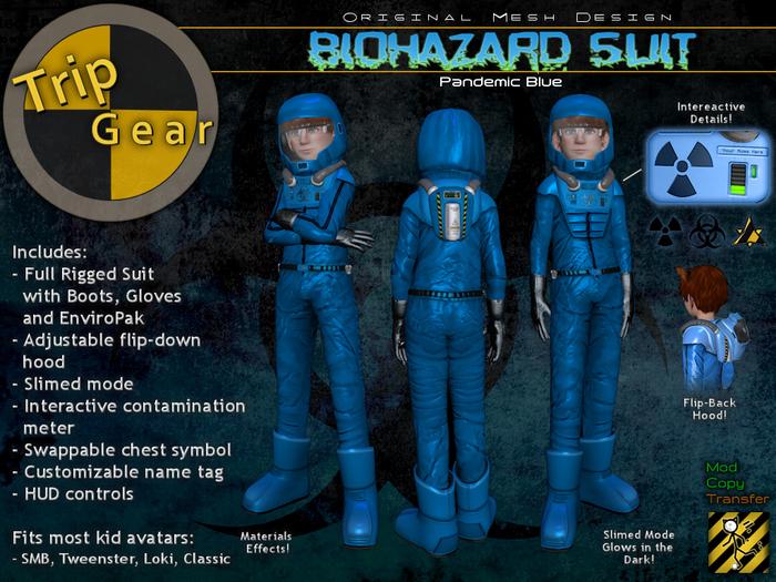 TripGear BioHazard Suit Blue