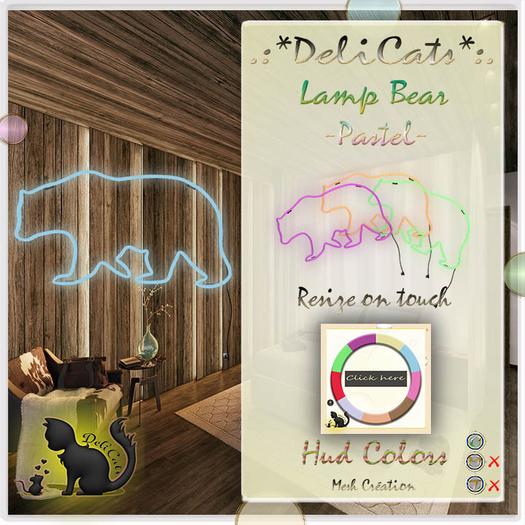 *-DeliCats-*Lamp Bear - Pastel (Wear & Touch)