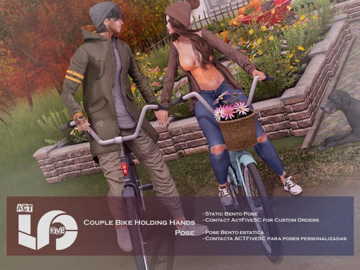 ACT5-472-Couple Bike Holding Hands Pose BOXED