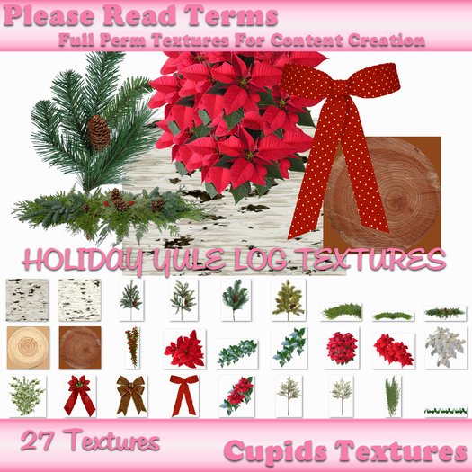 Second Life Marketplace - 27 Yule Log Textures