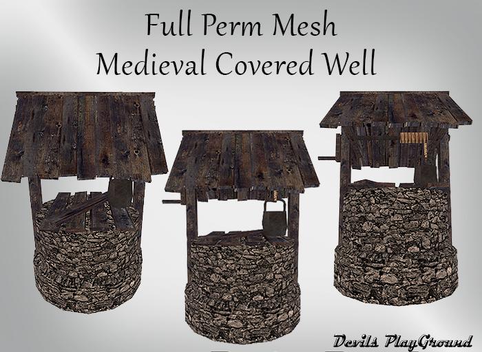 Mesh Medieval Covered Well (Add Me)