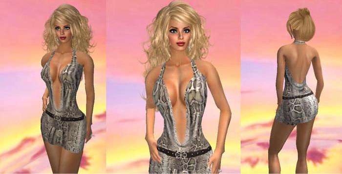 KL SEXY SNAKE  MINI DRESS