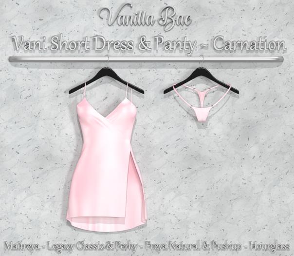 *Vanilla Bae* Vani Short Dress - Carnation Single Pack - Strip Me - Maitreya / Freya & Pushup / Legacy & Perky / HG