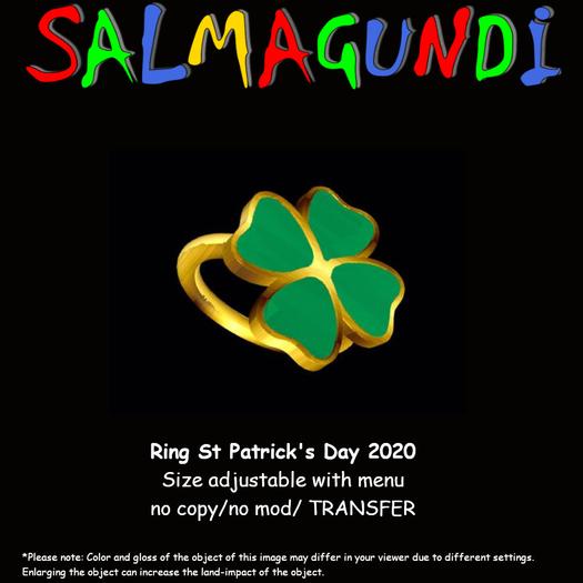 ~GEMZ~ Ring St Patrick's Day 2020