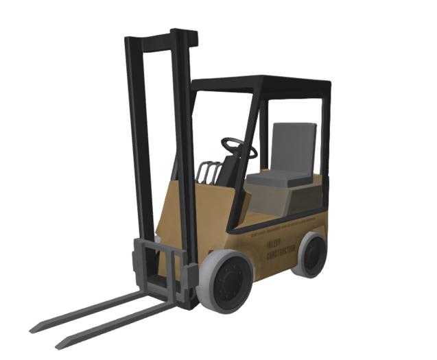 Second Life Marketplace Forklift [Drivable & Moving Forks]