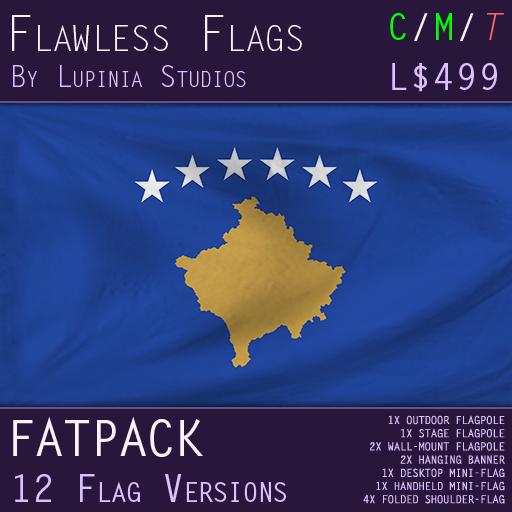 Kosovo Flag (Fatpack, 12 Versions)