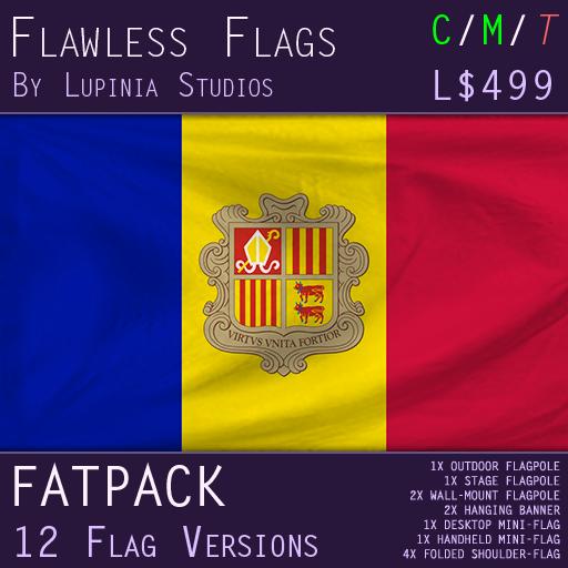 Andorra Flag (Fatpack, 12 Versions)