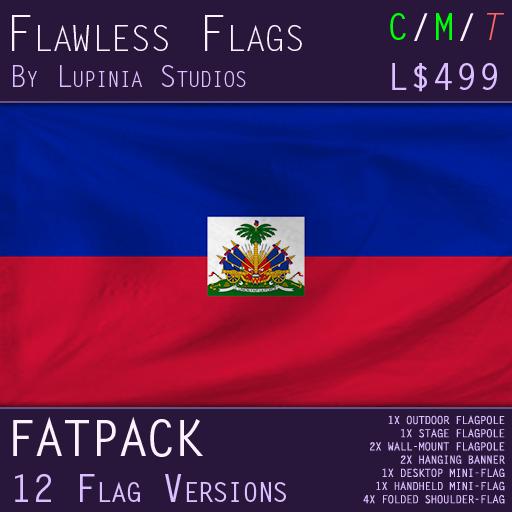 Haiti Flag (Fatpack, 12 Versions)