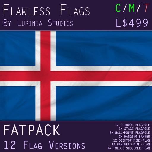 Iceland Flag (Fatpack, 12 Versions)